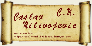 Časlav Milivojević vizit kartica